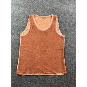 Tempo Paris 100% Linen Sleeveless Top Tank Women Large Lagenlook Bohemian